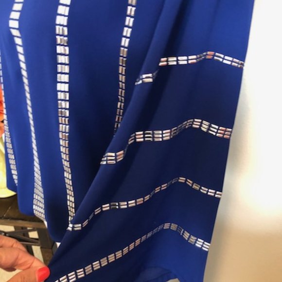 Alfani Royal Blue Silver Stud - Sz 4 - Picture 4 of 6